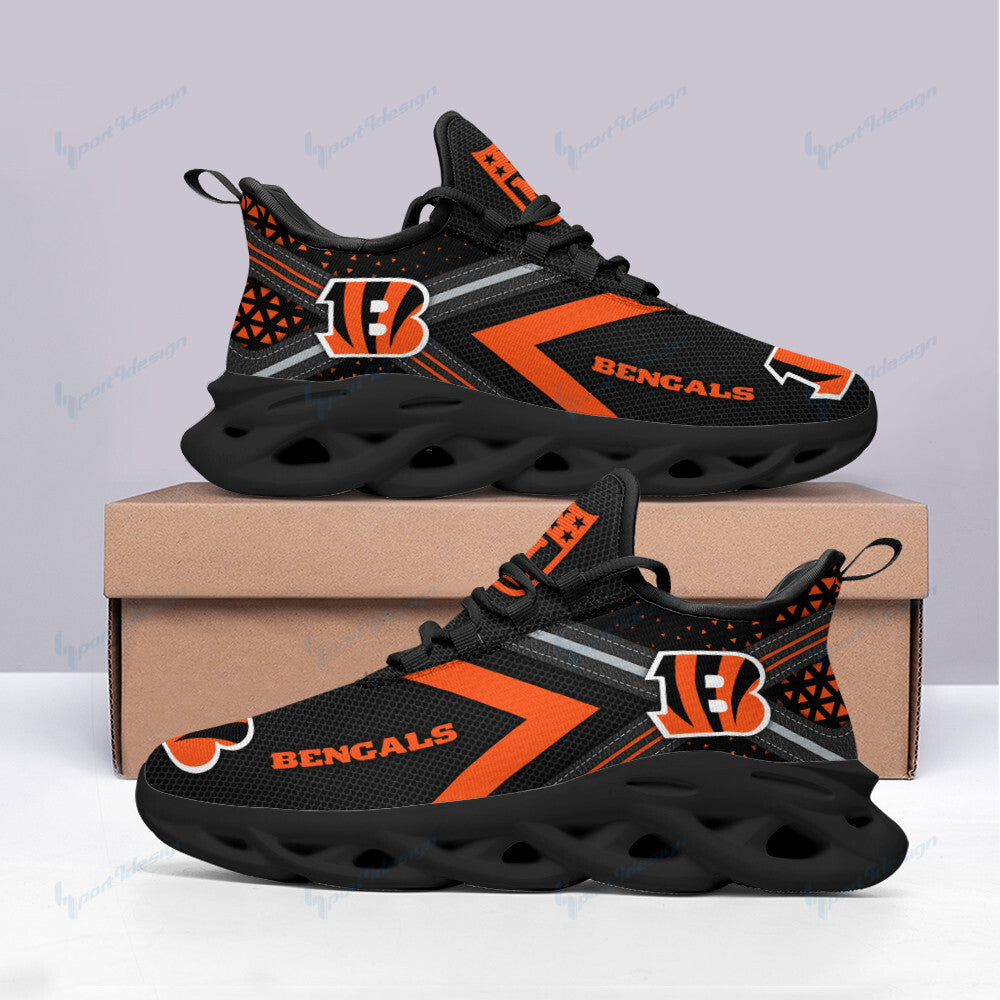 Ideafootwear Cincinnati Bengals NFL Max Soul Shoes Sneakers For Men And Women