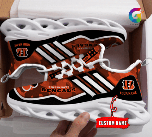 Ideafootwear Cincinnati Bengals NFL Max Soul Shoes Sneakers For Men And Women