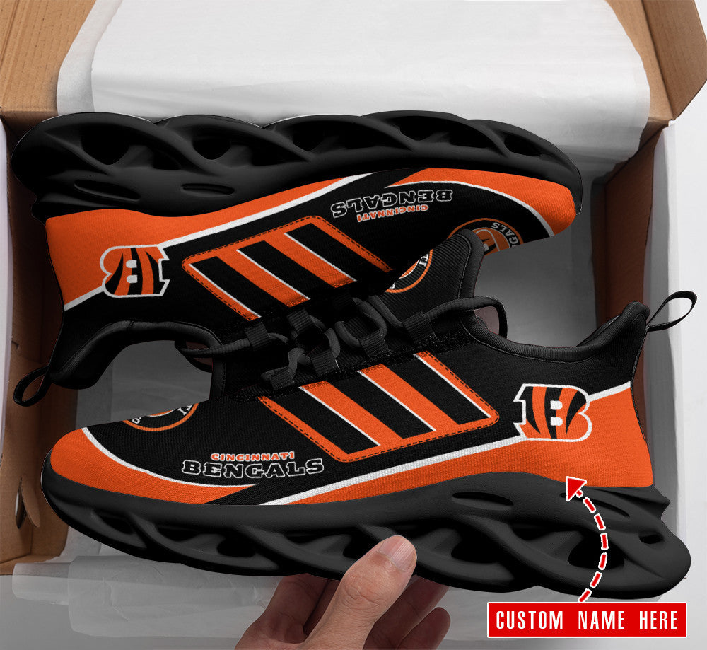 Ideafootwear Cincinnati Bengals NFL Max Soul Shoes Sneakers For Men And Women