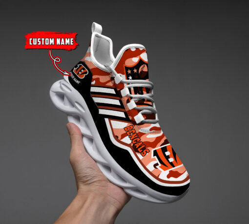 Ideafootwear Cincinnati Bengals NFL Max Soul Shoes Sneakers For Men And Women