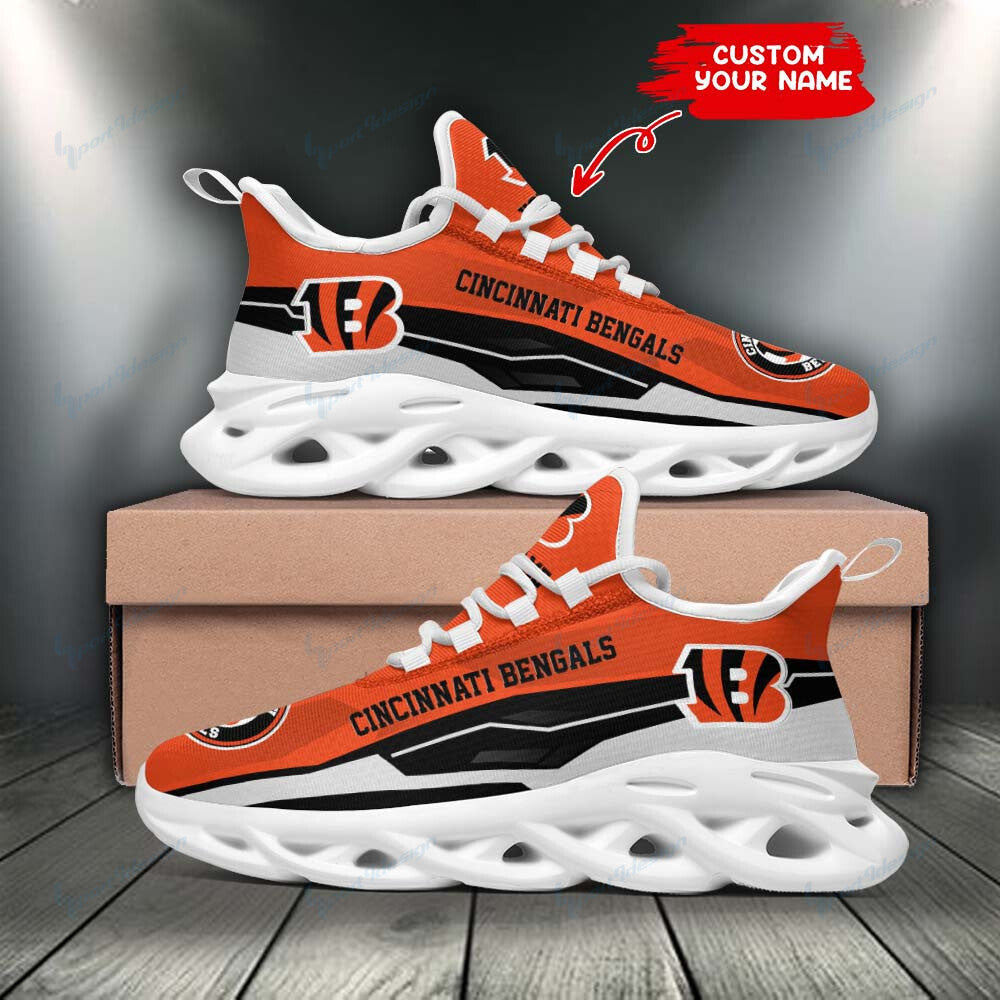 Ideafootwear Cincinnati Bengals NFL Max Soul Shoes Sneakers For Men And Women