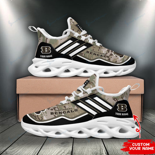 Ideafootwear Cincinnati Bengals NFL Max Soul Shoes Sneakers For Men And Women