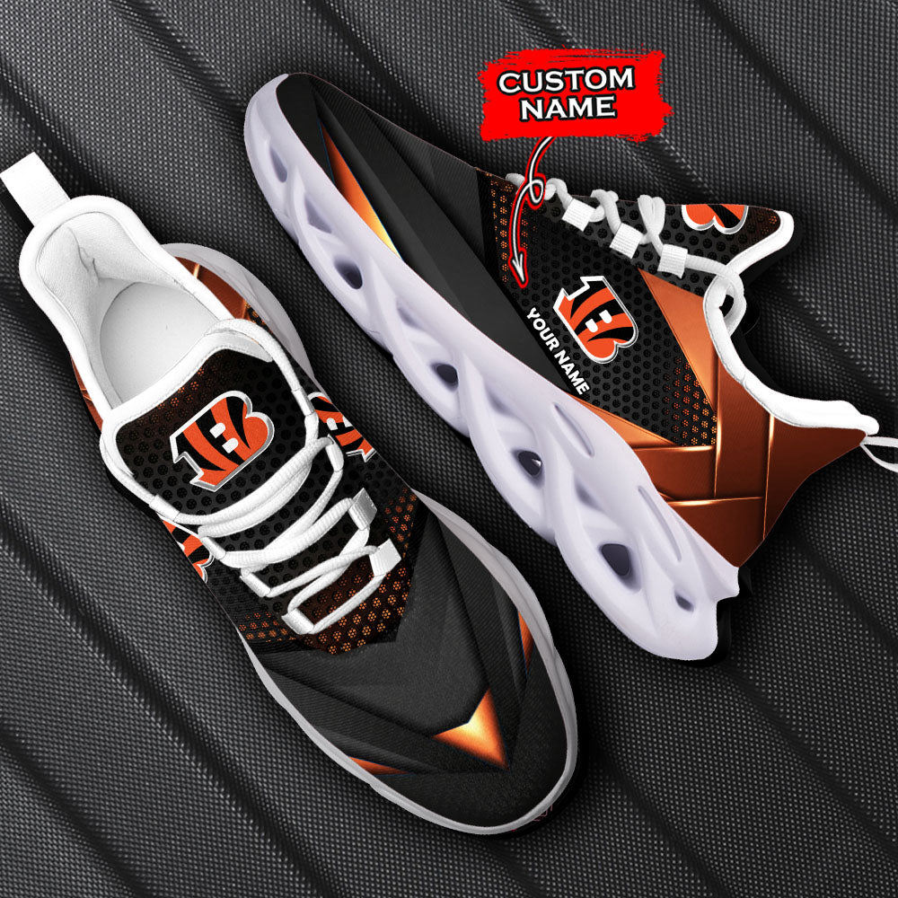 Ideafootwear Cincinnati Bengals NFL Max Soul Shoes Sneakers For Men And Women