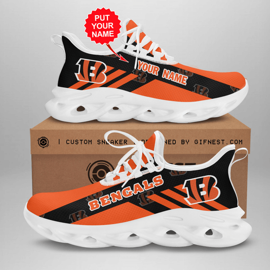Ideafootwear Cincinnati Bengals NFL Max Soul Shoes Sneakers For Men And Women