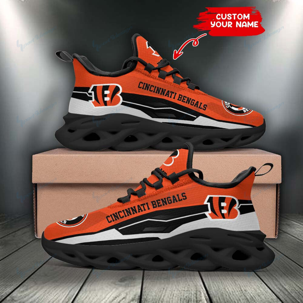 Ideafootwear Cincinnati Bengals NFL Max Soul Shoes Sneakers For Men And Women