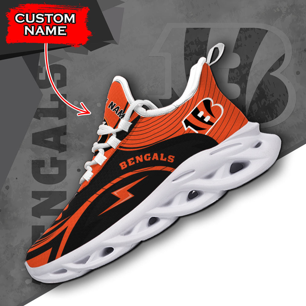 Ideafootwear Cincinnati Bengals NFL Max Soul Shoes Sneakers For Men And Women