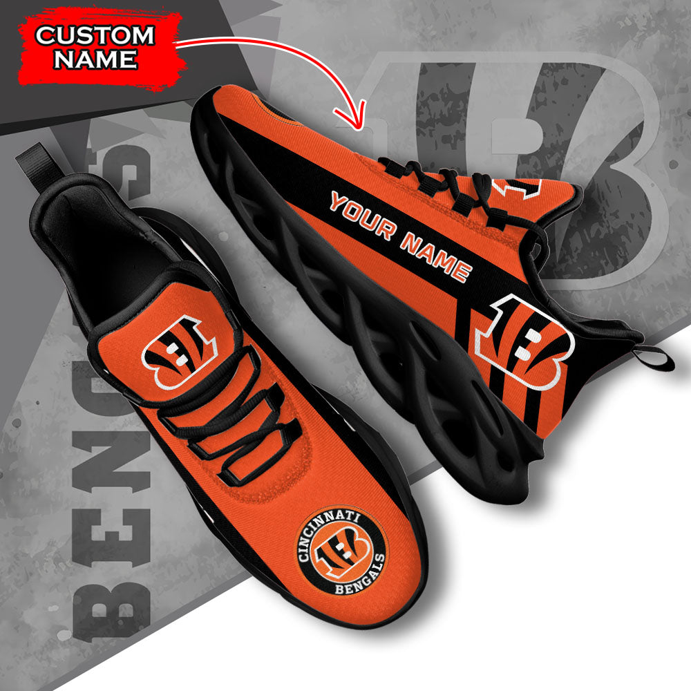Ideafootwear Cincinnati Bengals NFL Max Soul Shoes Sneakers For Men And Women