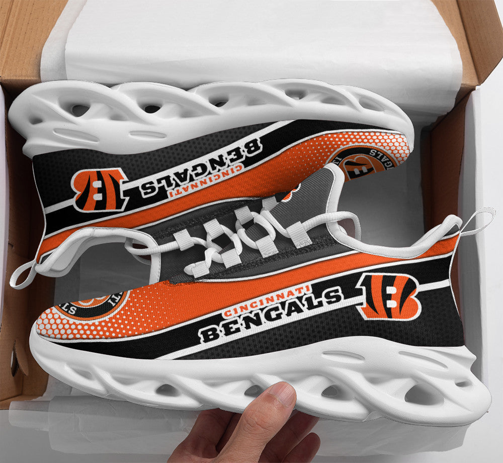Ideafootwear Cincinnati Bengals NFL Max Soul Shoes Sneakers For Men And Women
