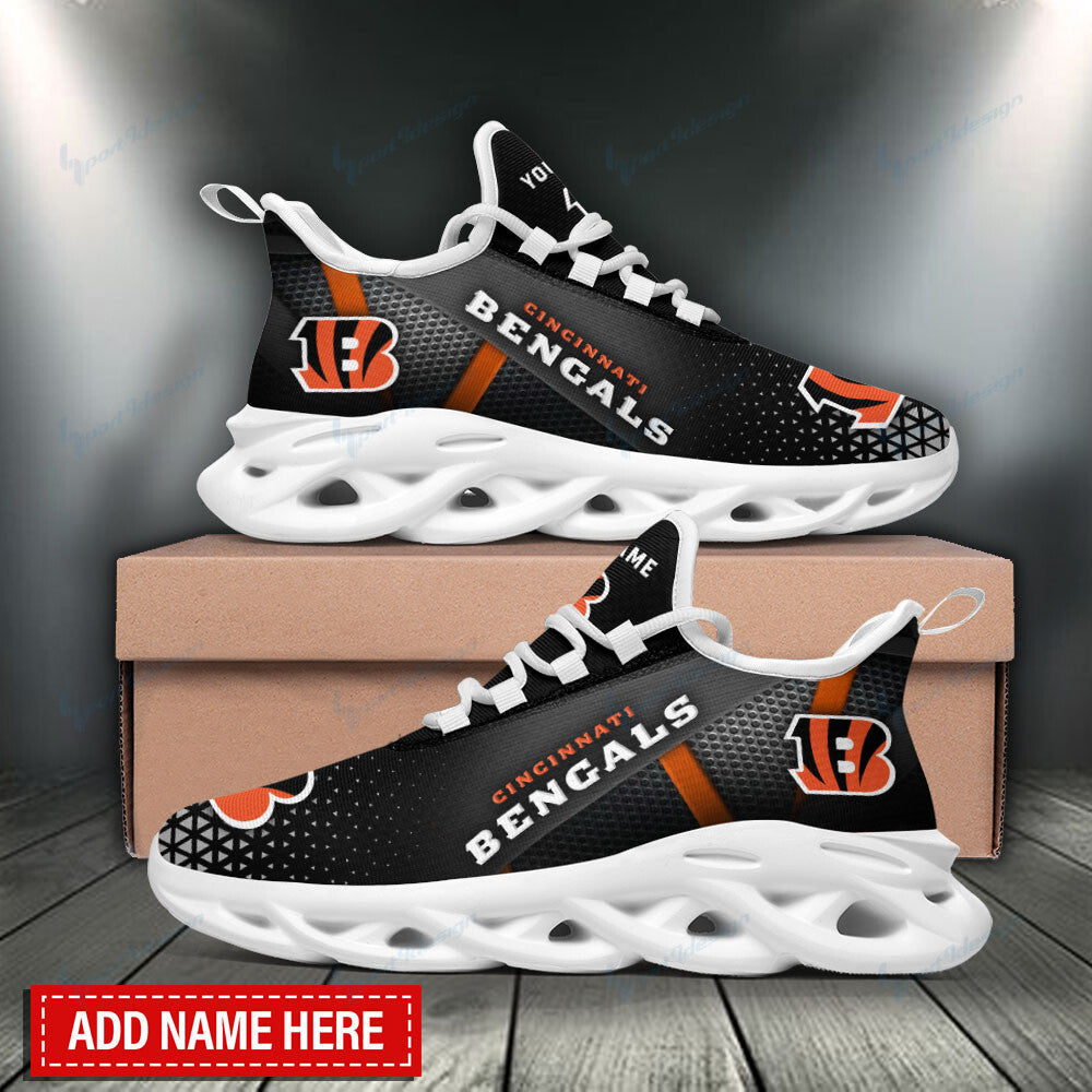 Ideafootwear Cincinnati Bengals NFL Max Soul Shoes Sneakers For Men And Women