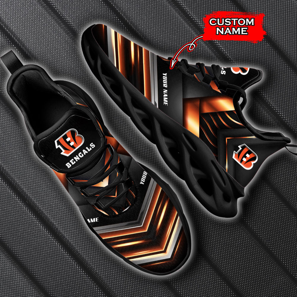 Ideafootwear Cincinnati Bengals NFL Max Soul Shoes Sneakers For Men And Women