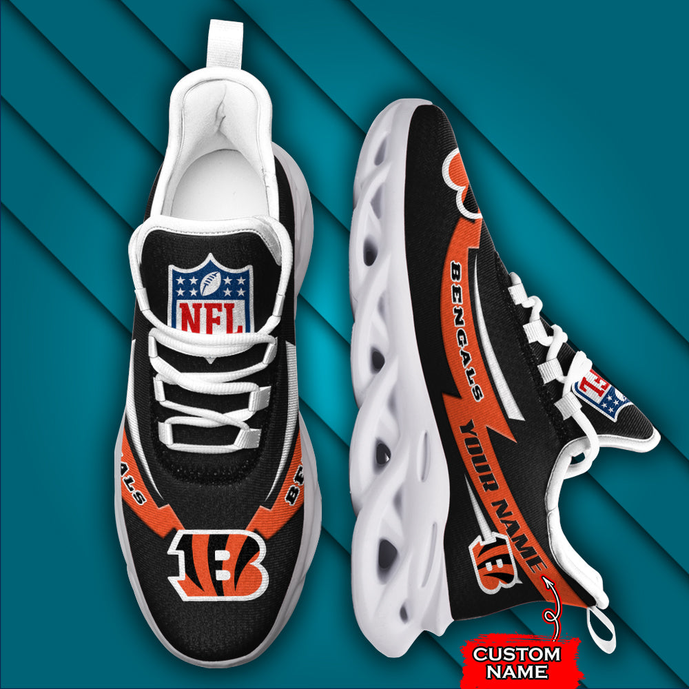 Ideafootwear Cincinnati Bengals NFL Max Soul Shoes Sneakers For Men And Women