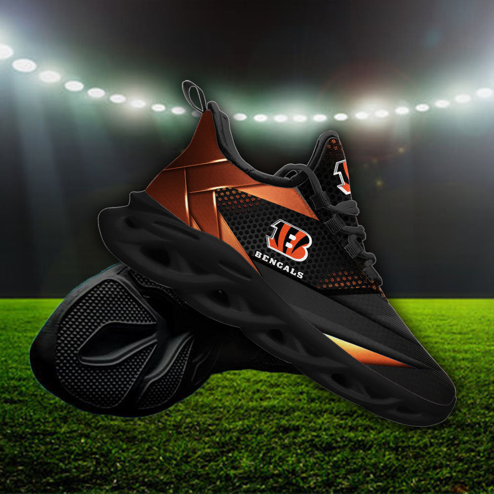 Ideafootwear Cincinnati Bengals NFL Max Soul Shoes Sneakers For Men And Women