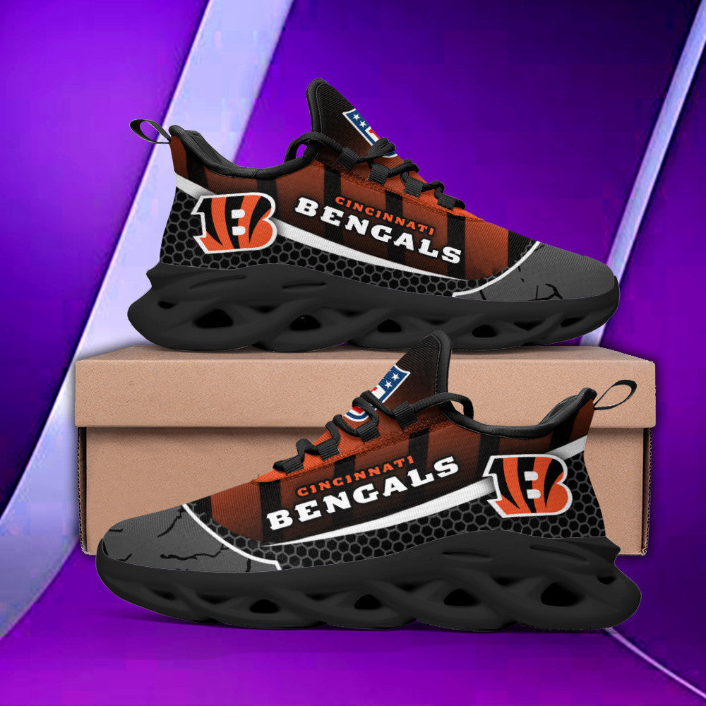Ideafootwear Cincinnati Bengals NFL Max Soul Shoes Sneakers For Men And Women
