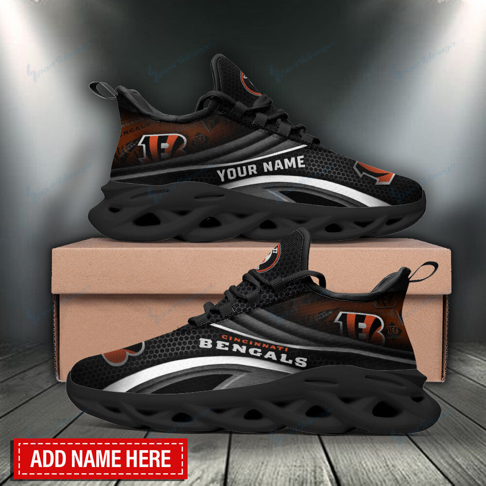 Ideafootwear Cincinnati Bengals NFL Max Soul Shoes Sneakers For Men And Women