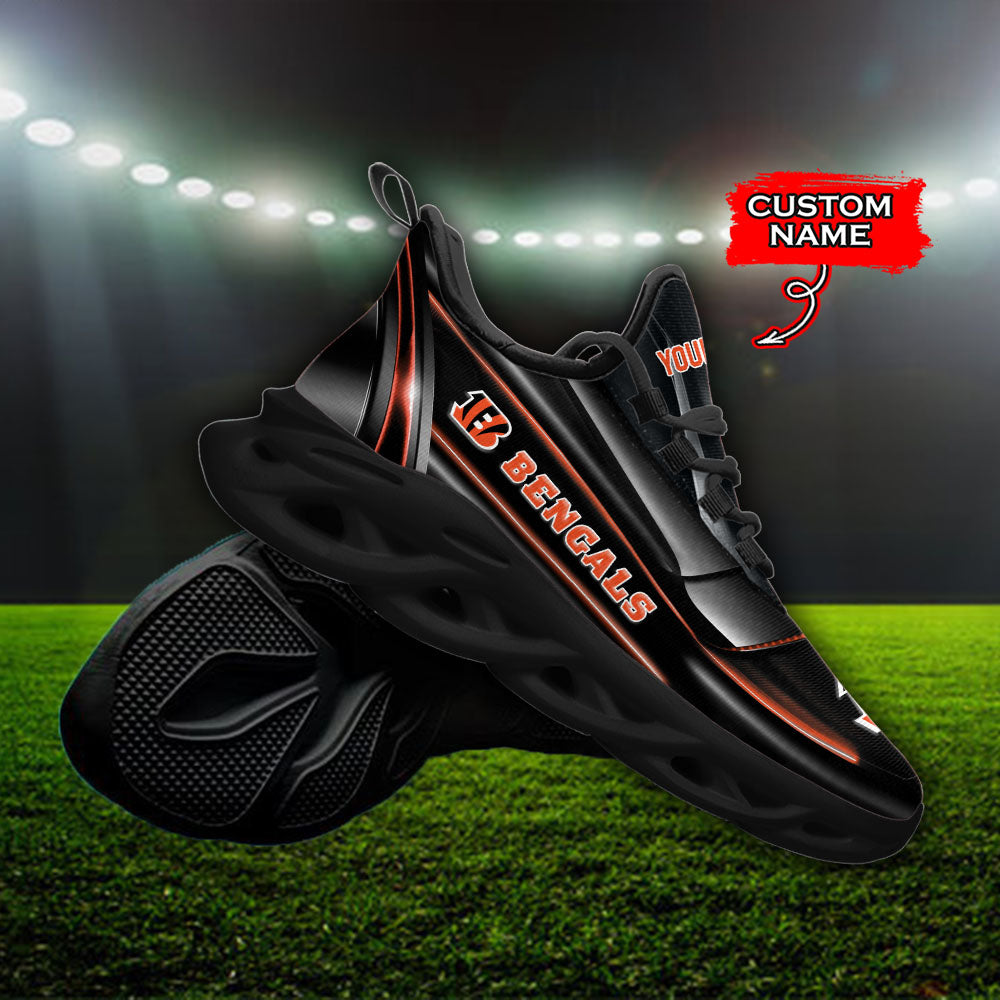 Ideafootwear Cincinnati Bengals NFL Max Soul Shoes Sneakers For Men And Women