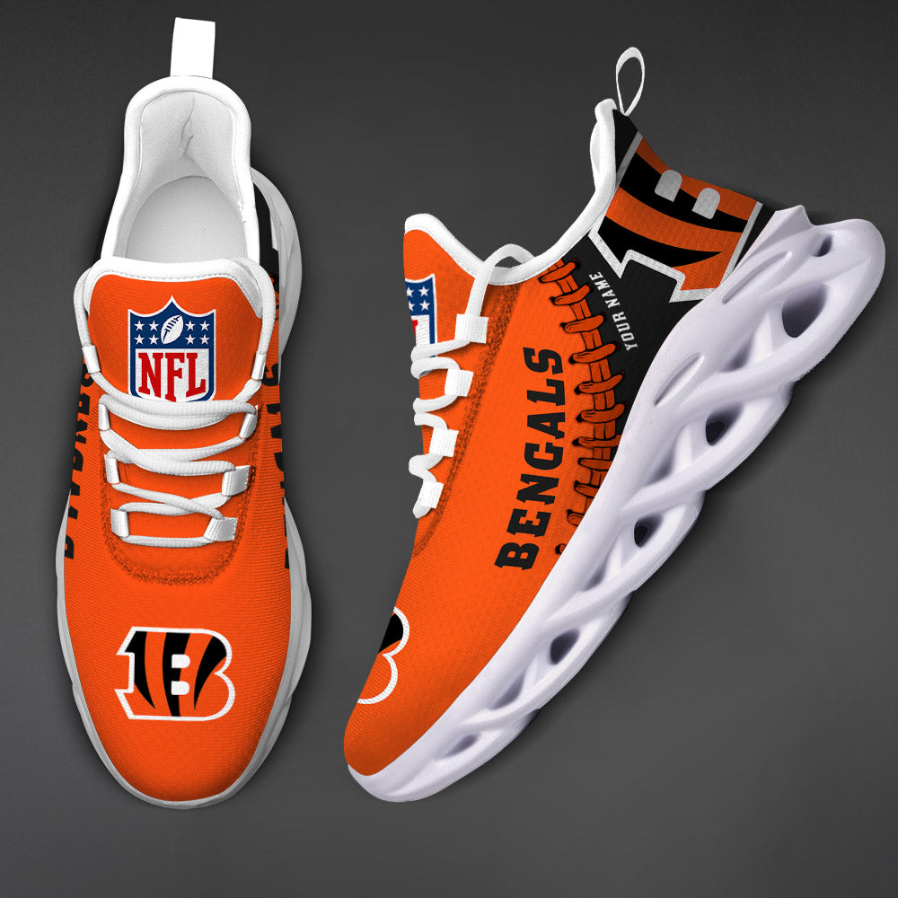 Ideafootwear Cincinnati Bengals NFL Max Soul Shoes Sneakers For Men And Women