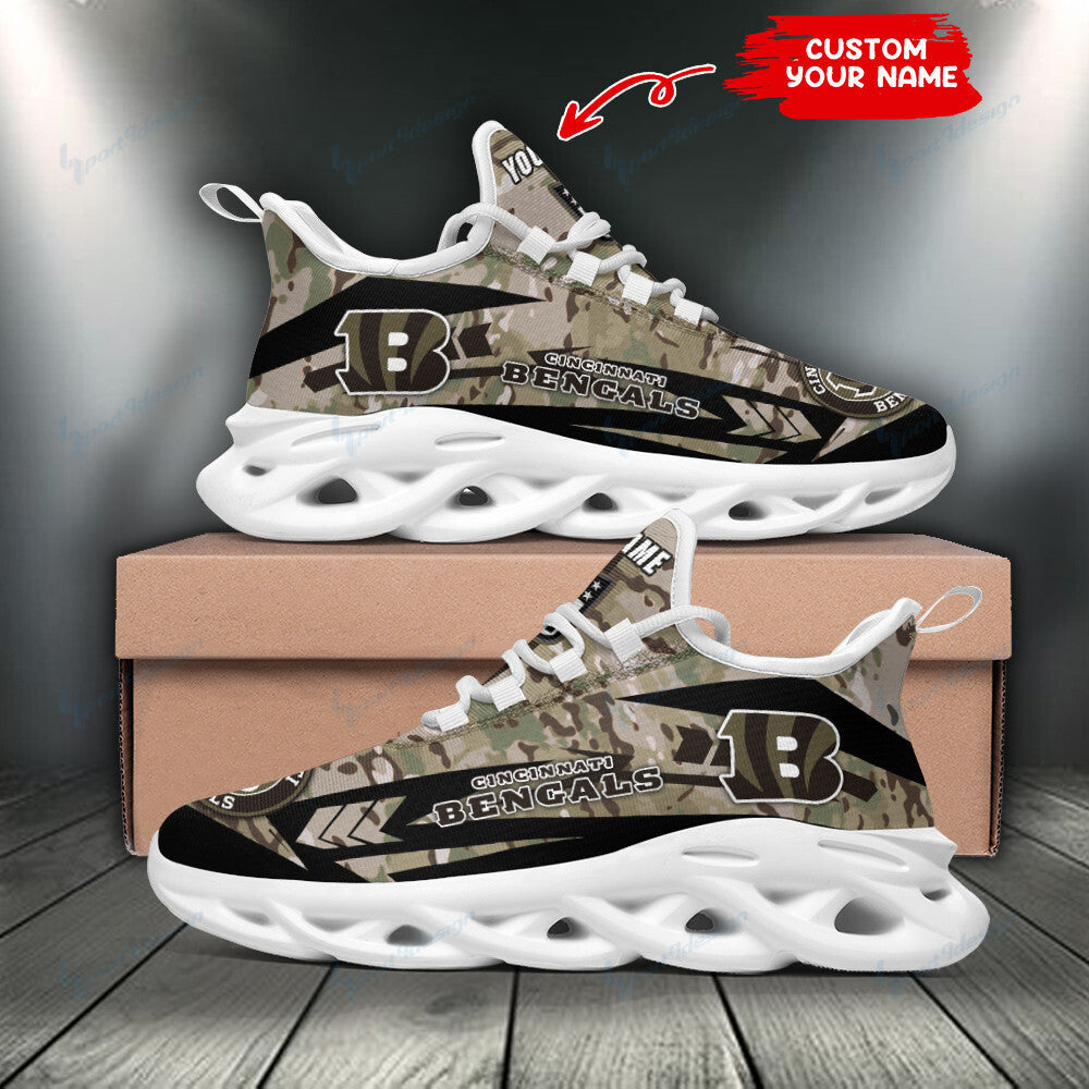 Ideafootwear Cincinnati Bengals NFL Max Soul Shoes Sneakers For Men And Women