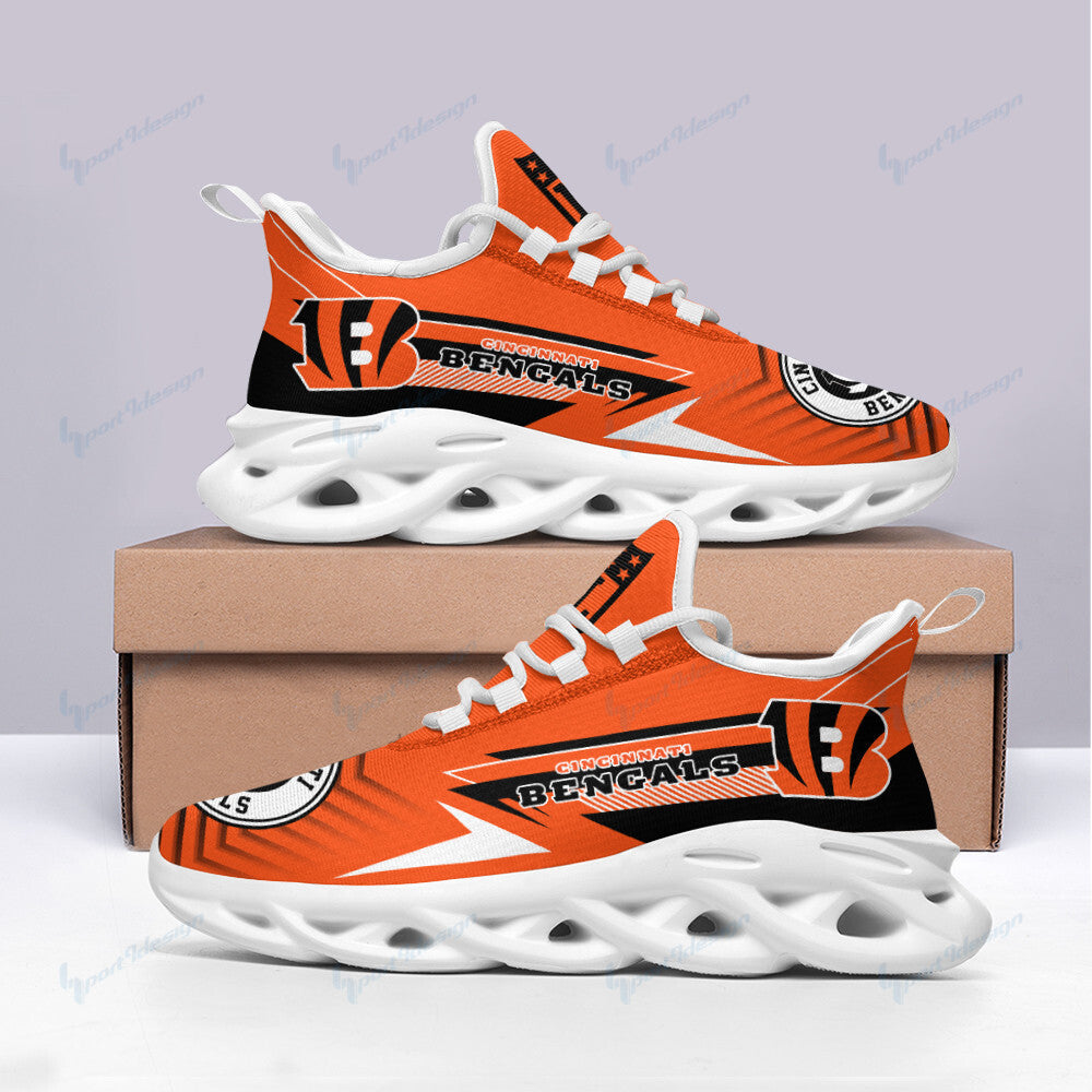 Ideafootwear Cincinnati Bengals NFL Max Soul Shoes Sneakers For Men And Women