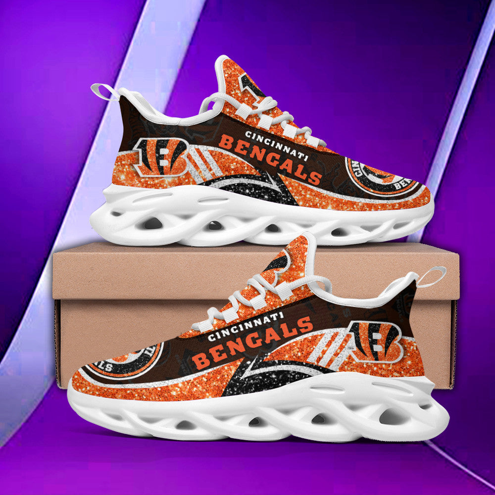 Ideafootwear Cincinnati Bengals NFL Max Soul Shoes Sneakers For Men And Women