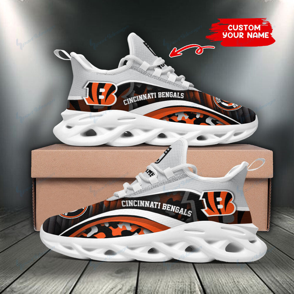 Ideafootwear Cincinnati Bengals NFL Max Soul Shoes Sneakers For Men And Women