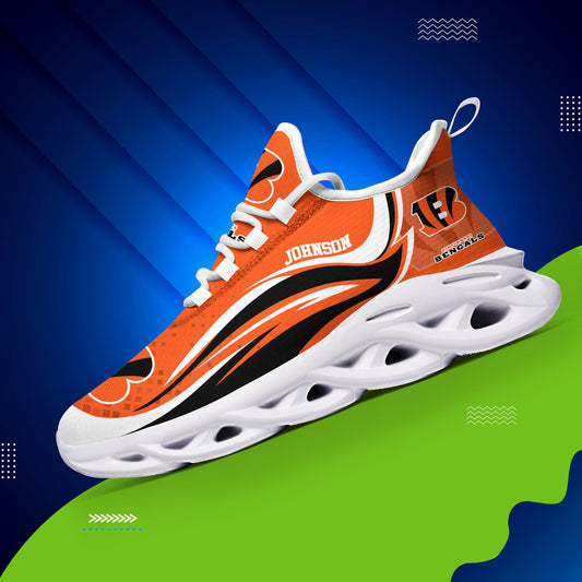 Ideafootwear Cincinnati Bengals NFL Max Soul Shoes Sneakers For Men And Women