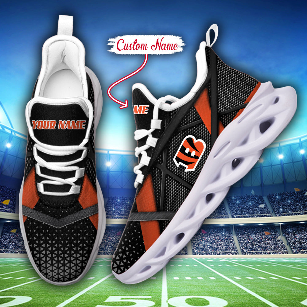 Ideafootwear Cincinnati Bengals NFL Max Soul Shoes Sneakers For Men And Women