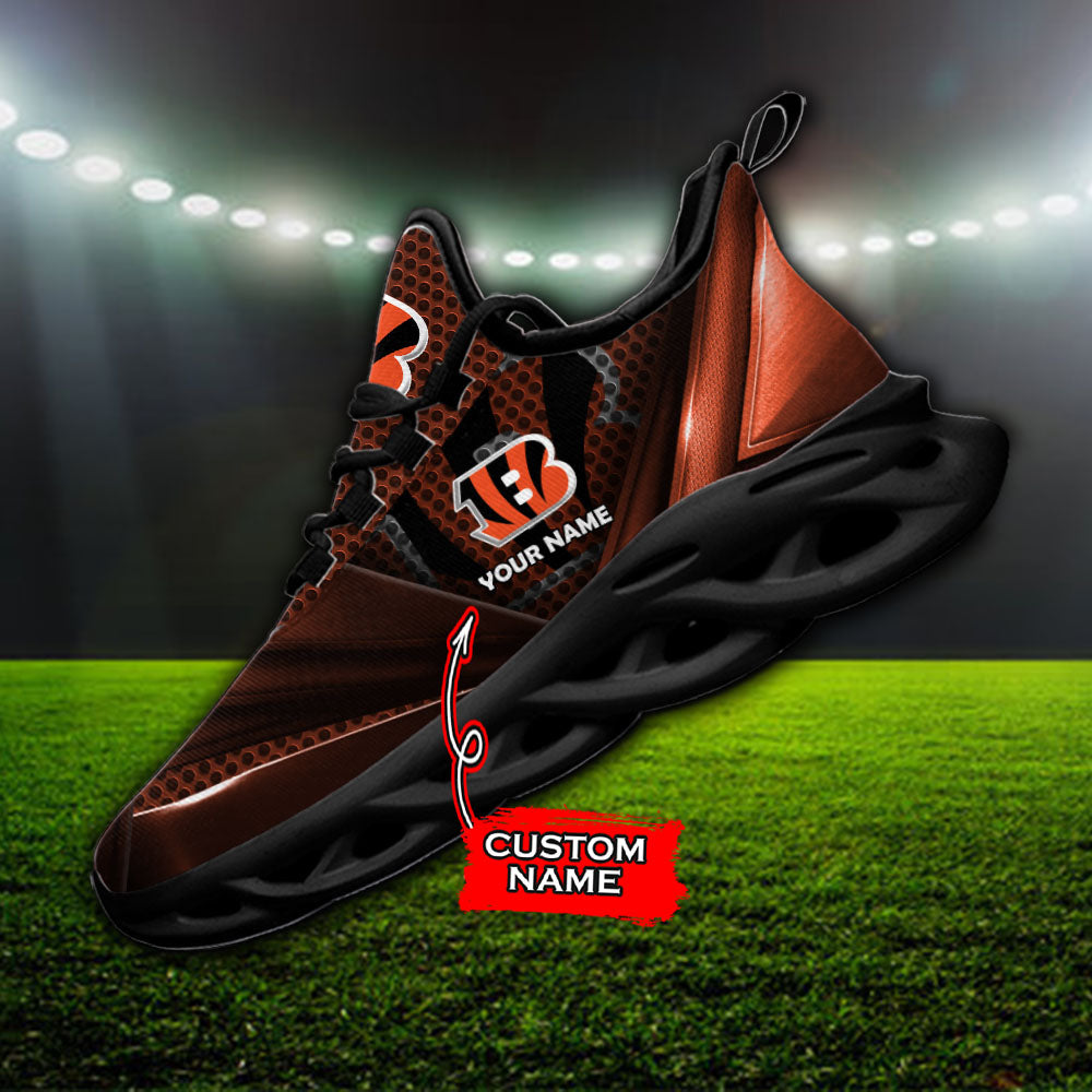 Ideafootwear Cincinnati Bengals NFL Max Soul Shoes Sneakers For Men And Women