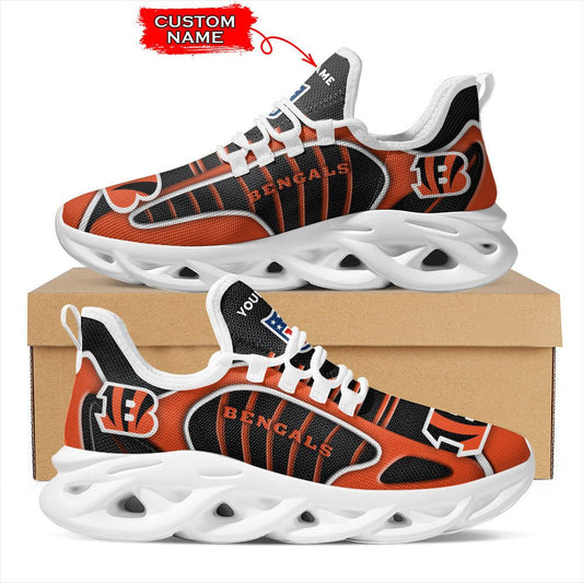 Ideafootwear Cincinnati Bengals NFL Max Soul Shoes Sneakers For Men And Women