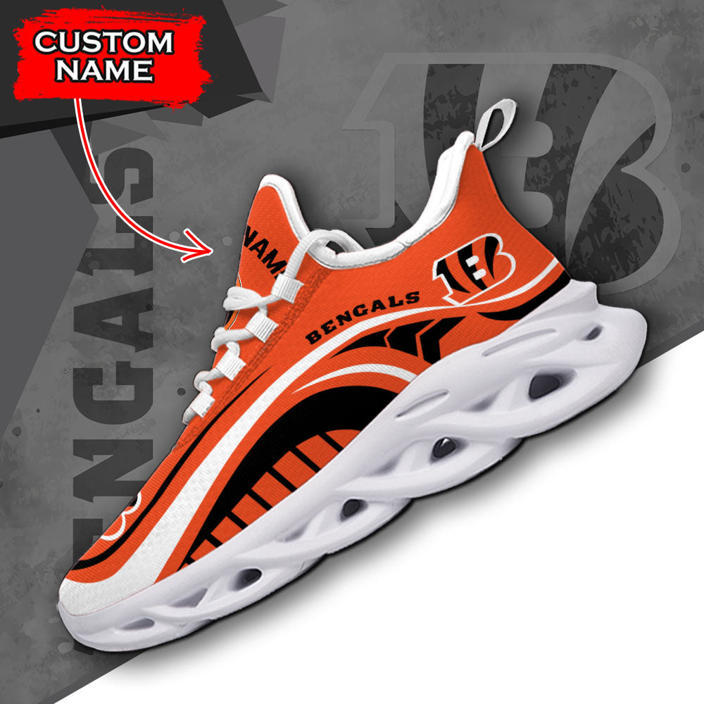 Ideafootwear Cincinnati Bengals NFL Max Soul Shoes Sneakers For Men And Women