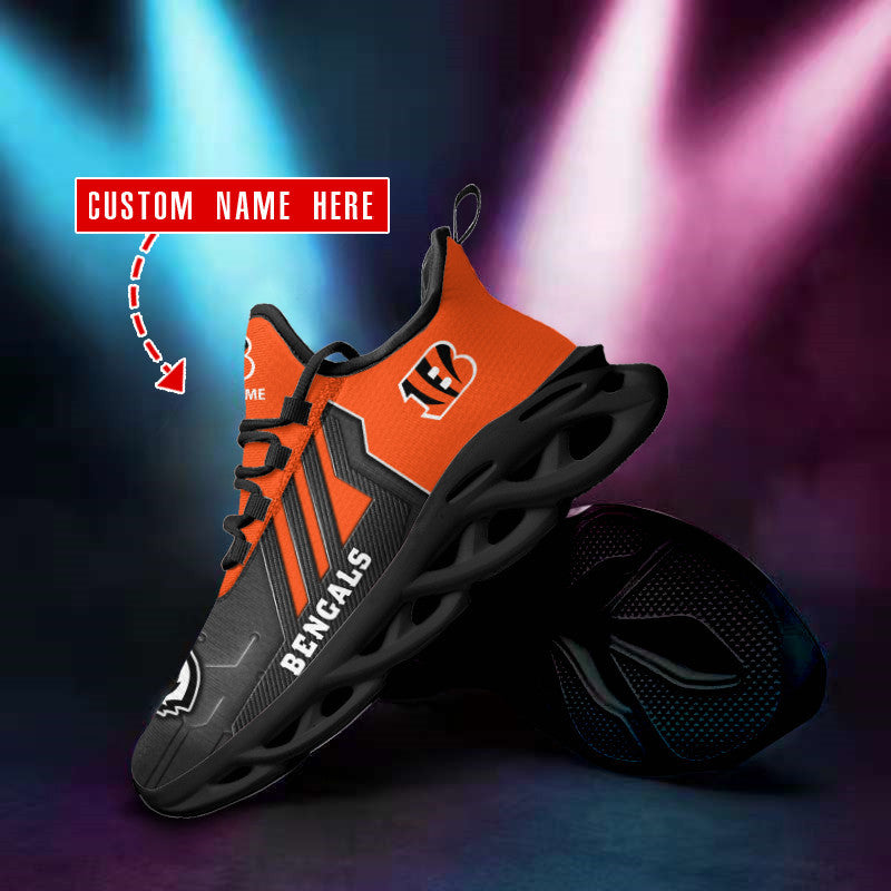 Ideafootwear Cincinnati Bengals NFL Max Soul Shoes Sneakers For Men And Women