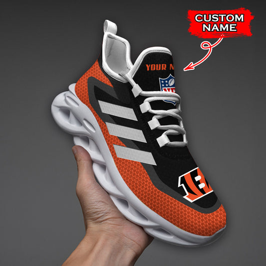 Ideafootwear Cincinnati Bengals NFL Max Soul Shoes Sneakers For Men And Women