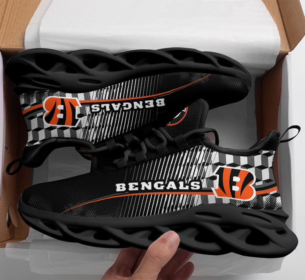 Ideafootwear Cincinnati Bengals NFL Max Soul Shoes Sneakers For Men And Women