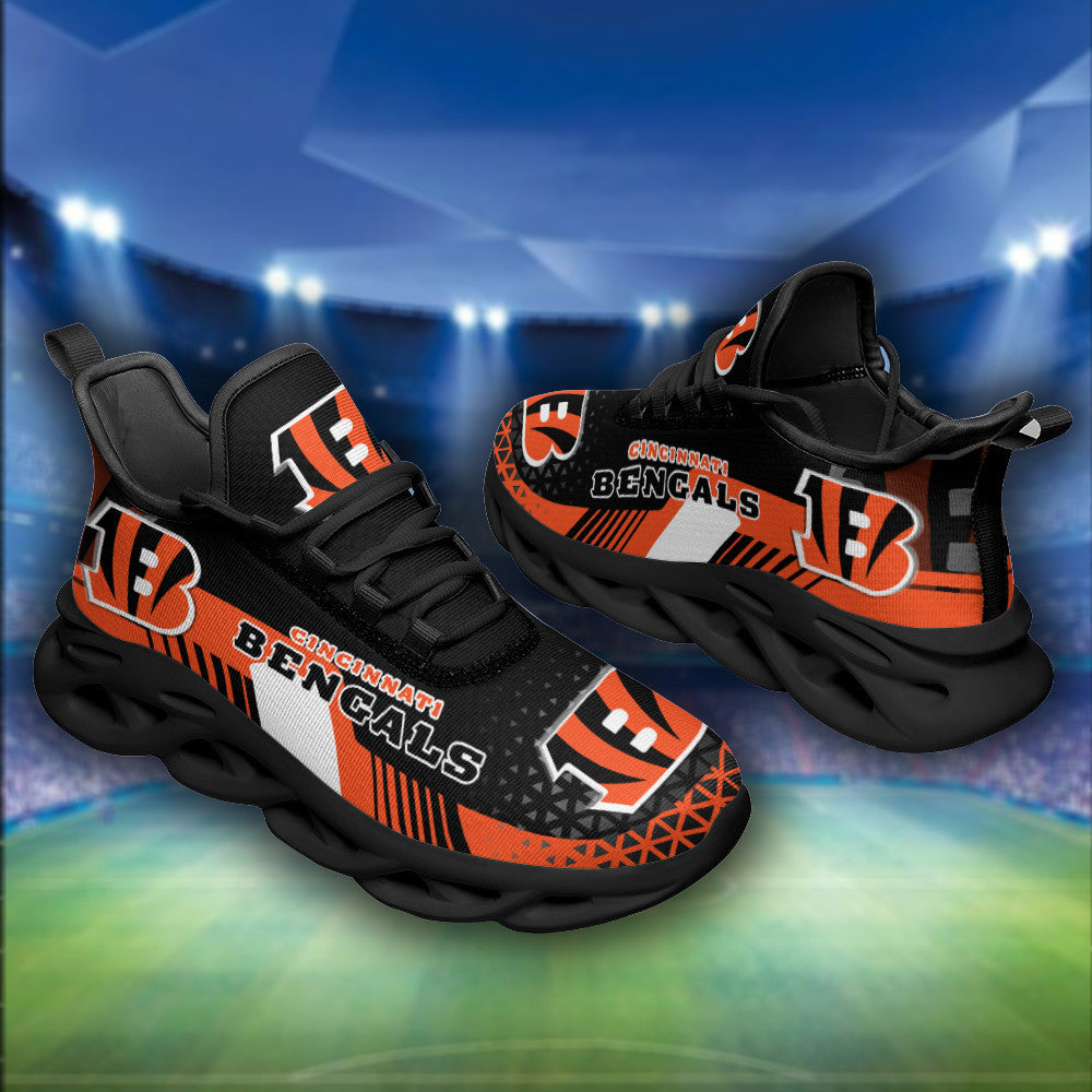 Ideafootwear Cincinnati Bengals NFL Max Soul Shoes Sneakers For Men And Women