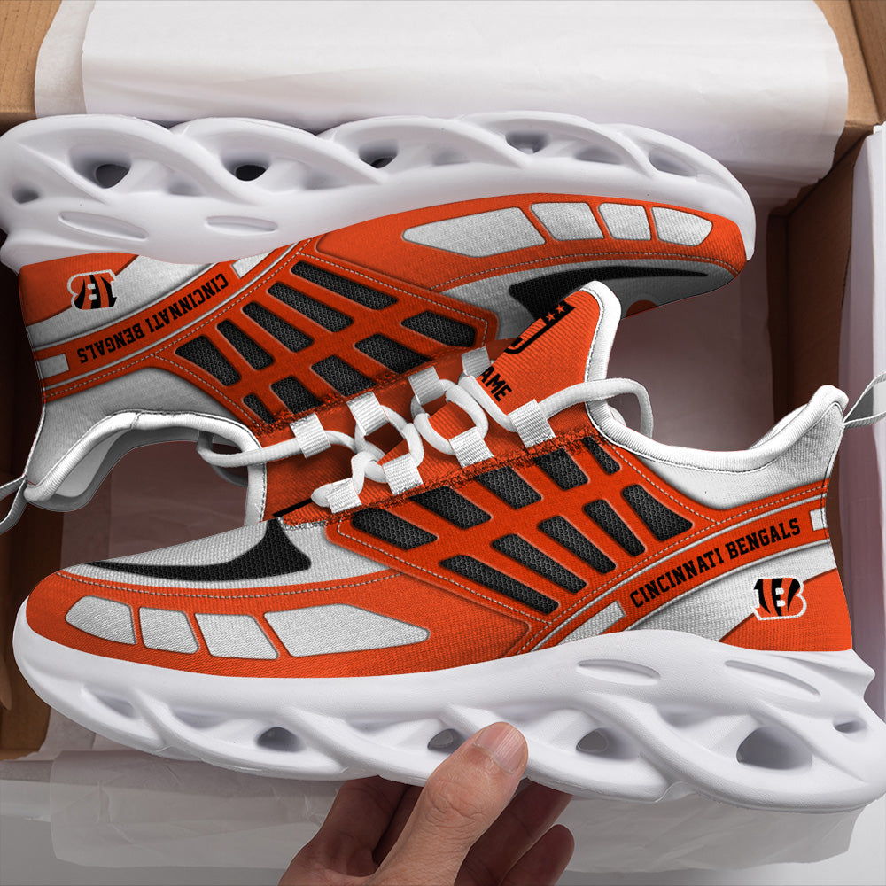 Ideafootwear Cincinnati Bengals NFL Max Soul Shoes Sneakers For Men And Women