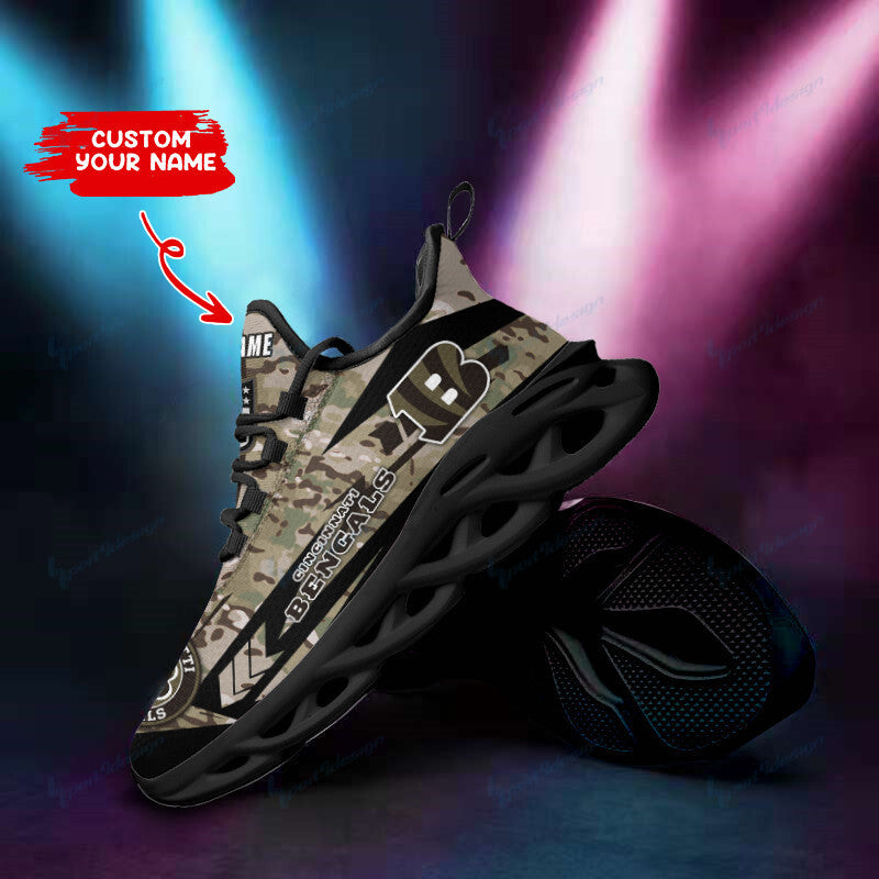 Ideafootwear Cincinnati Bengals NFL Max Soul Shoes Sneakers For Men And Women