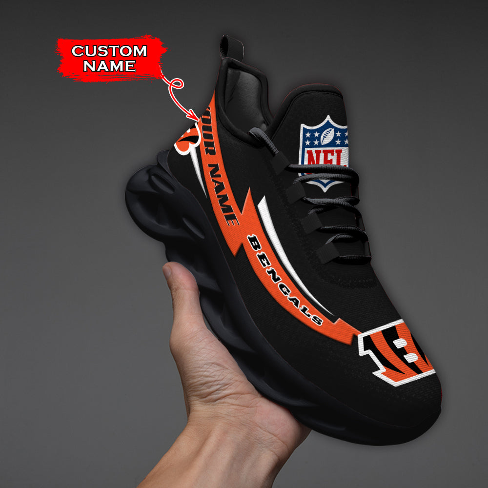 Ideafootwear Cincinnati Bengals NFL Max Soul Shoes Sneakers For Men And Women