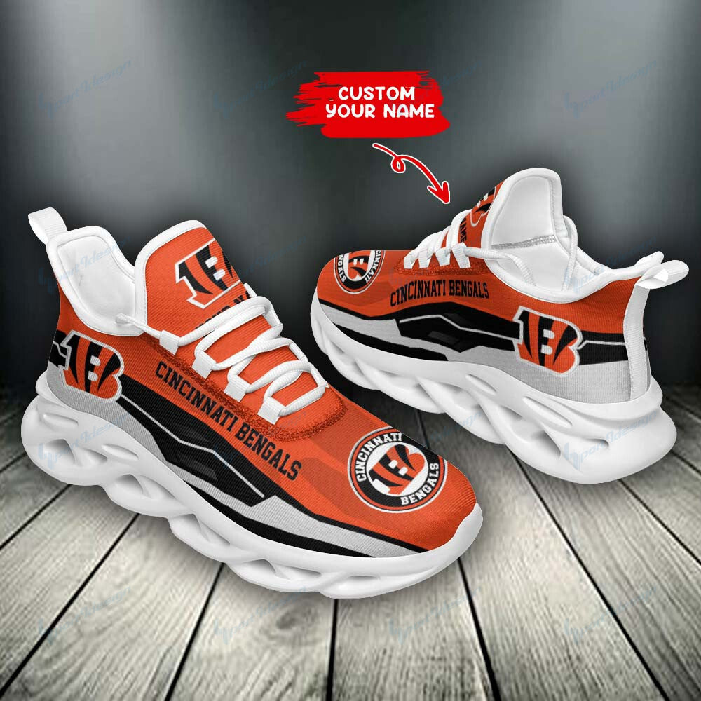 Ideafootwear Cincinnati Bengals NFL Max Soul Shoes Sneakers For Men And Women