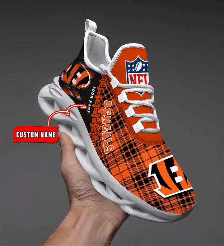 Ideafootwear Cincinnati Bengals NFL Max Soul Shoes Sneakers For Men And Women