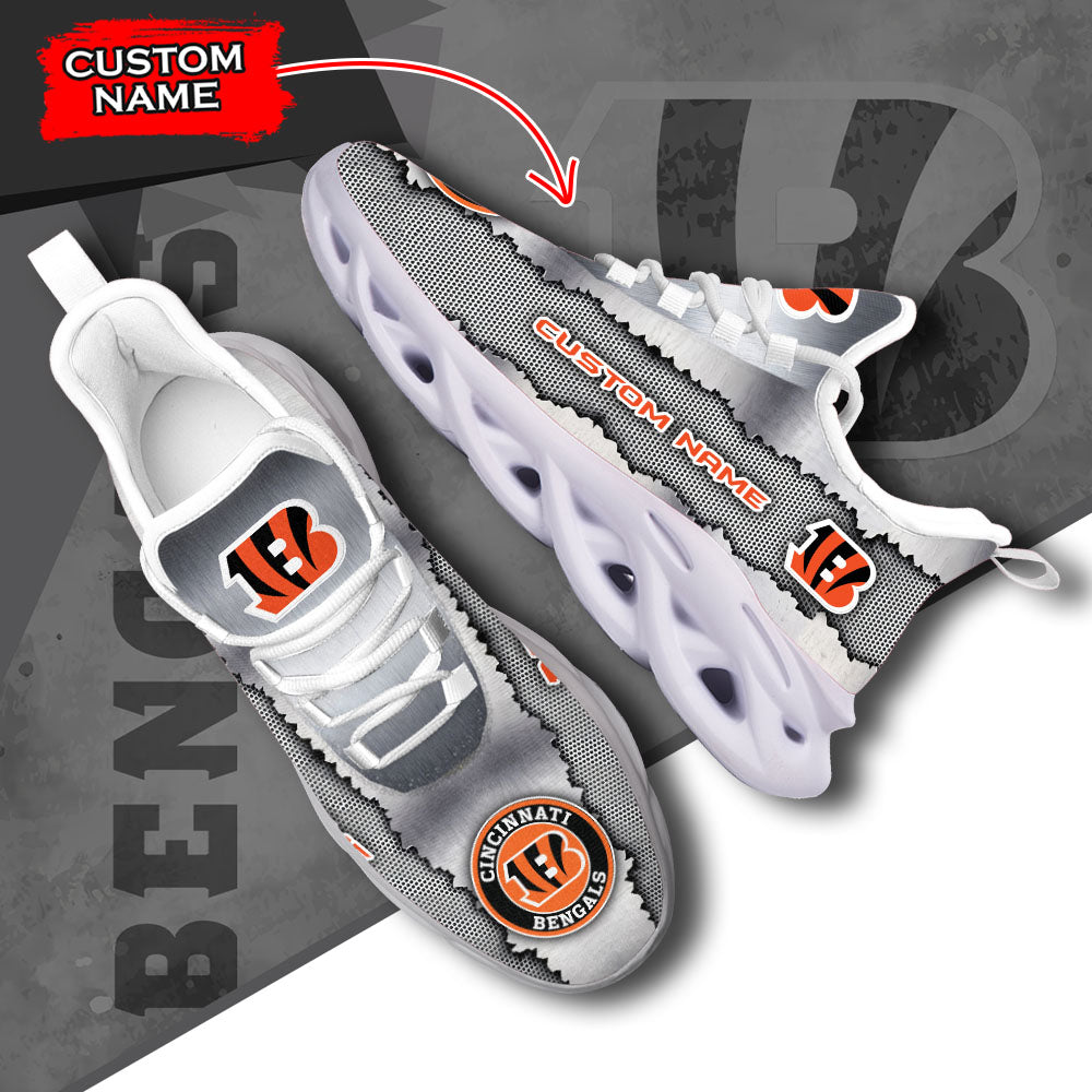 Ideafootwear Cincinnati Bengals NFL Max Soul Shoes Sneakers For Men And Women