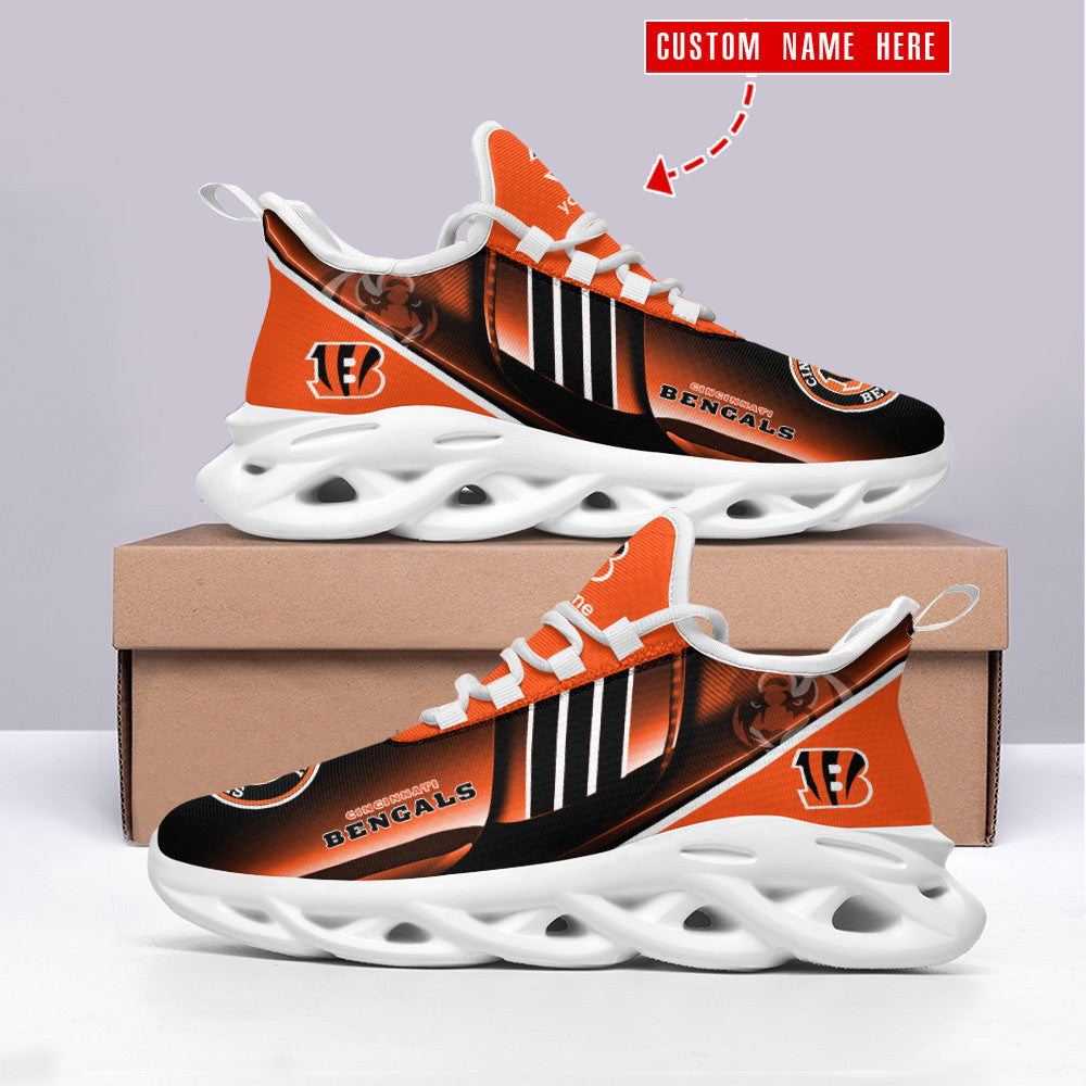 Ideafootwear Cincinnati Bengals NFL Max Soul Shoes Sneakers For Men And Women