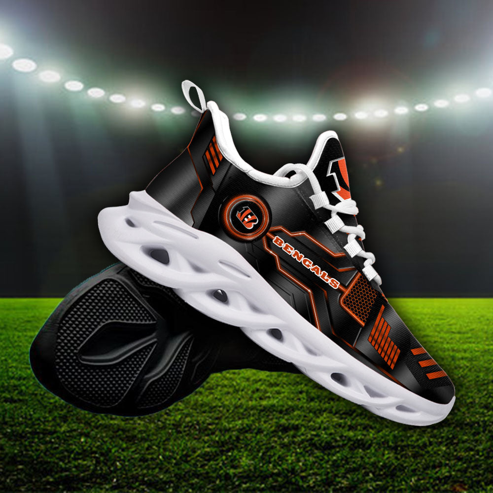 Ideafootwear Cincinnati Bengals NFL Max Soul Shoes Sneakers For Men And Women