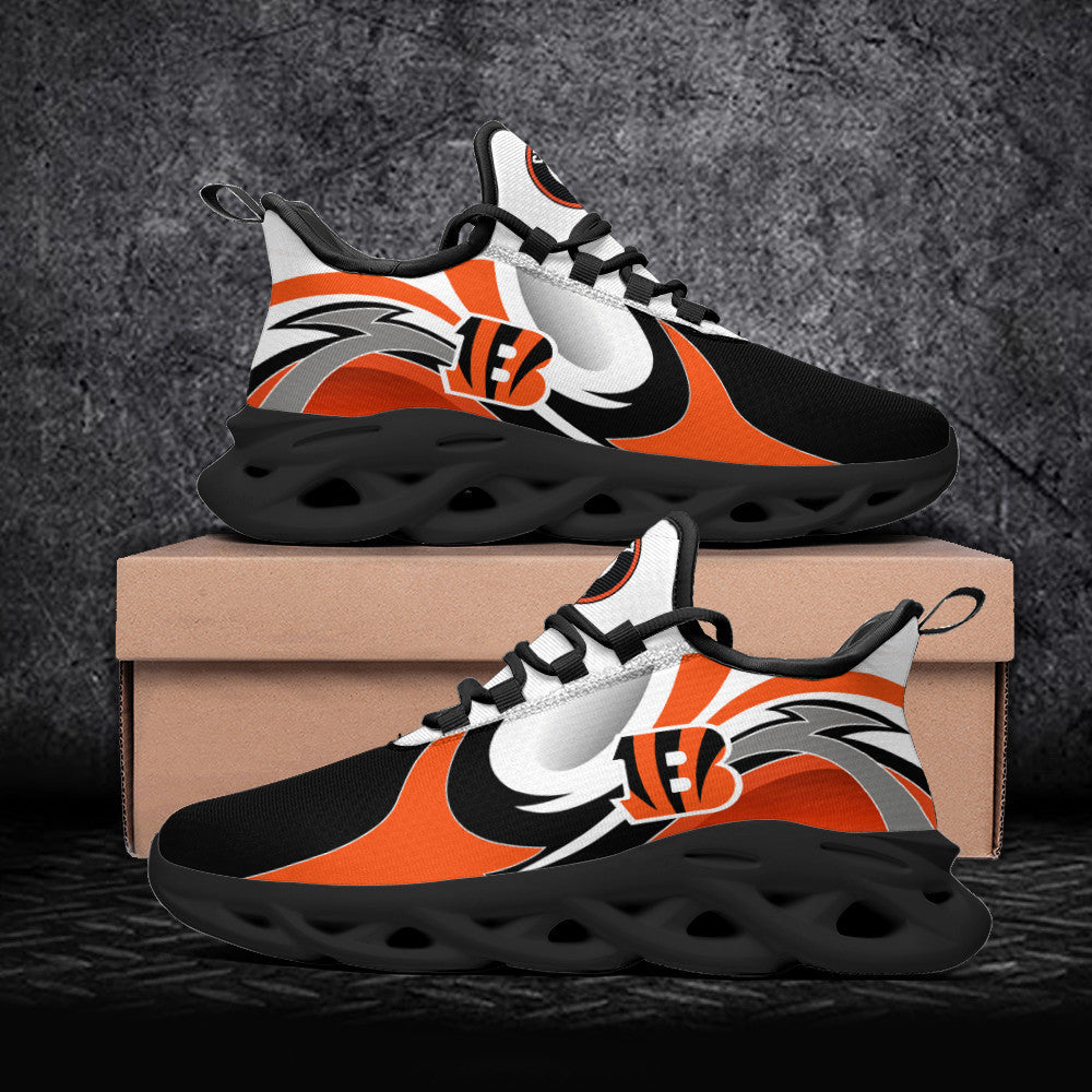 Ideafootwear Cincinnati Bengals NFL Max Soul Shoes Sneakers For Men And Women
