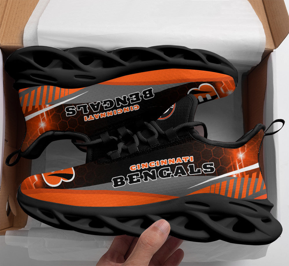 Ideafootwear Cincinnati Bengals NFL Max Soul Shoes Sneakers For Men And Women