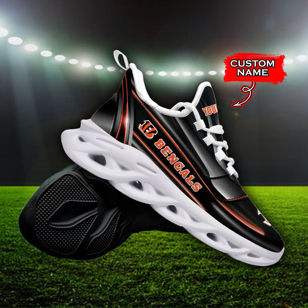 Ideafootwear Cincinnati Bengals NFL Max Soul Shoes Sneakers For Men And Women