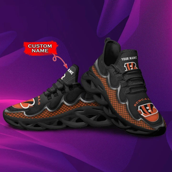 Ideafootwear Cincinnati Bengals NFL Max Soul Shoes Sneakers For Men And Women