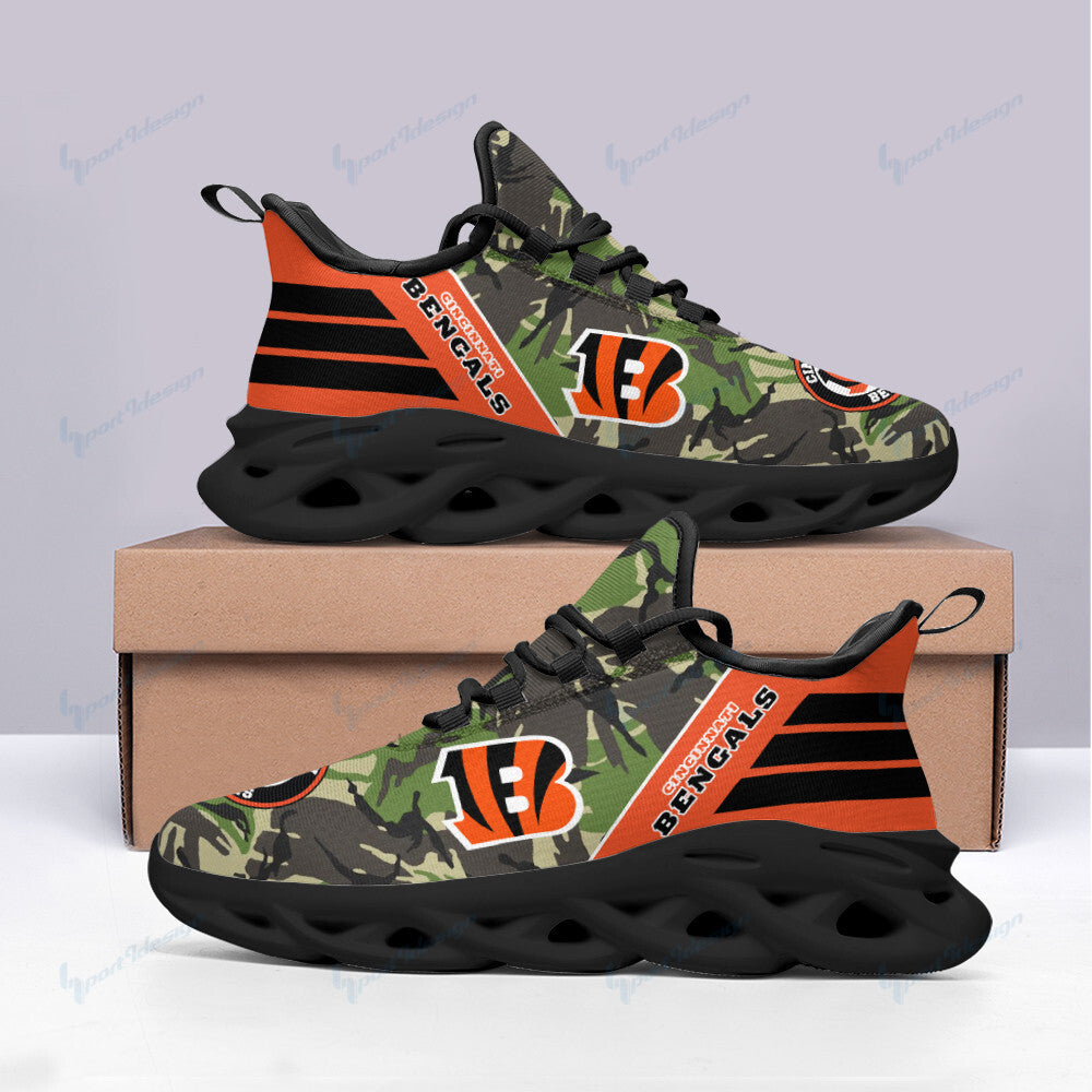 Ideafootwear Cincinnati Bengals NFL Max Soul Shoes Sneakers For Men And Women