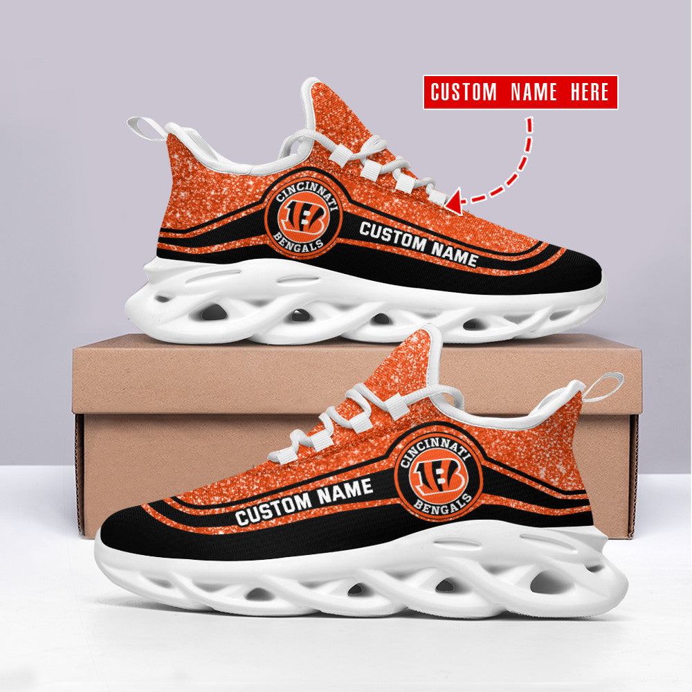 Ideafootwear Cincinnati Bengals NFL Max Soul Shoes Sneakers For Men And Women