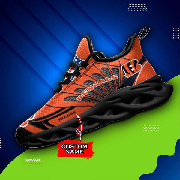 Ideafootwear Cincinnati Bengals NFL Max Soul Shoes Sneakers For Men And Women