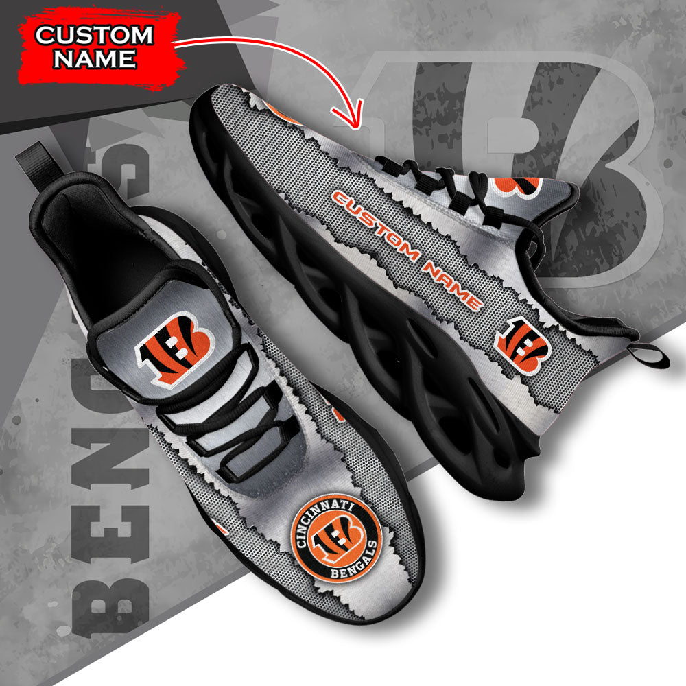 Ideafootwear Cincinnati Bengals NFL Max Soul Shoes Sneakers For Men And Women