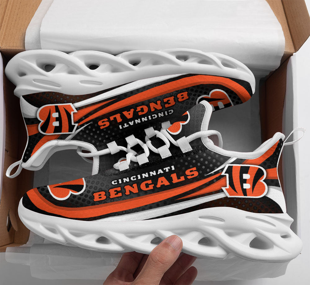Ideafootwear Cincinnati Bengals NFL Max Soul Shoes Sneakers For Men And Women